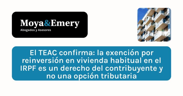 La exención por reinversión en vivienda habitual es derecho